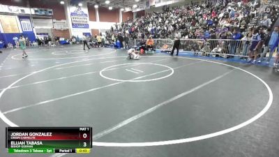 106 lbs Cons. Round 1 - Jordan Gonzalez, Crespi Carmelite vs Elijah Tabasa, Bishop Gorman