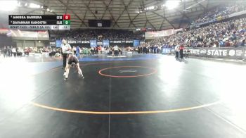 Girls 2A 100 lbs Cons. Round 4 - Janissa Barrera, Othello (Girls) vs Savannah Kanooth, Clarkston (Girls)