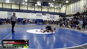 189 lbs Quarterfinal - Thor Nelson, Colony High School vs STORMY HAYDEN, Kodiak