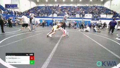 83 lbs Semifinal - Kannon VanDeven, Mustang Bronco Wrestling Club vs Elijah Alexander, Midwest City Bombers Youth Wrestling Club