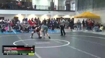 184 lbs Cons. Round 1 - Skyler Cowgill, Wilmington College (oh) vs Thomas Salois, Alma College