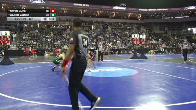 157 lbs Quarterfinal - Aaden Valdez, Adams St. vs Owen Cline, Colorado Mesa