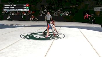 Girls 110 lbs 5th Place Match - Emmy Lopez, Miyamura vs Emberlyn Atma, Las Cruces