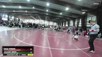 90 lbs Cons. Round 5 - Zachary Grow, Champions Wrestling Club vs Isaac Perkins, Sanderson Wrestling Academy