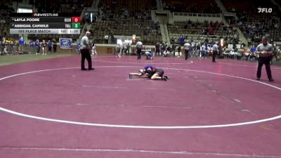 1-5A 120 1st Place Match - Layla Poore, Cleburne County vs Abbigail Carwile, Tallassee