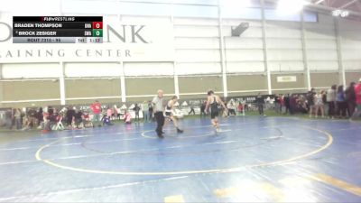 95 lbs Quarterfinal - Brock Zesiger, Sanderson Wrestling Academy vs Braden Thompson, Unaffiliated