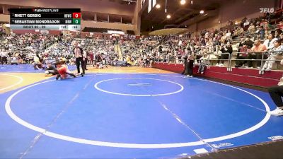 90 lbs 1st Place Match - Rhett Gerbig, Honey Badger Wrestling Club vs Sebastian Mondragon, Mighty Bluebirds Wrestling