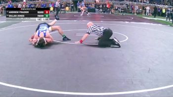 D4-132 lbs Champ. Round 1 - Andrew Frazier, Riverview Gabriel Richard vs Dillan Jones, LeRoy Pine River
