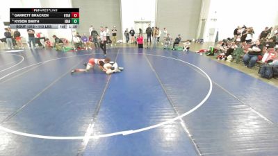 113 lbs Champ. Round 5 - Garrett Bracken, Utah vs Kyson Smith, Idaho