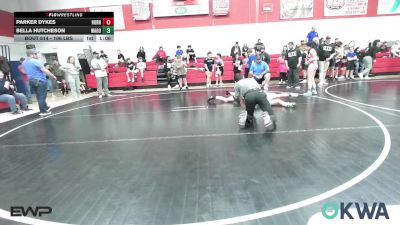 106 lbs Semifinal - Parker Dykes, Hornet Wrestling Club vs Bella Hutcheson, Wagoner Takedown Club