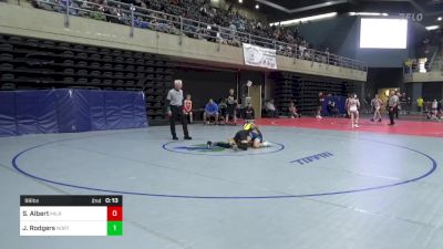 98 lbs Semifinal - Sawyer Albert, Milroy vs Jaquod Rodgers, North Delaware