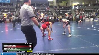 120 lbs Cons. Semi - Kamden Hooper, Odessa Youth Wrestling Club vs Myles Sanchez, The Wrestling Factory