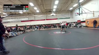 285 lbs Quarterfinals (8 Team) - Daniel Clawson, Riverton vs Ray Rice, Worland High School