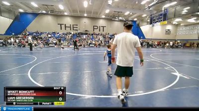 55 lbs Champ. Round 1 - Liam Gregersen, Victory Wrestling Club vs Wyatt Bowcutt, Bear River Wrestling Club