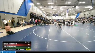 92 lbs Quarterfinal - Ryker Anderson, Wasatch Wrestling Club vs Grant Pearson, Cougars Wrestling Club