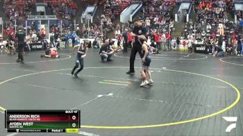 49 lbs Champ. Round 1 - Anderson Rich, Black Knights Youth WC vs Ayden West, Dakota WC