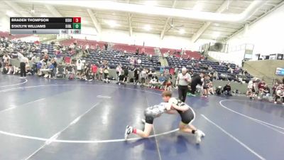 95 lbs Round 1 (4 Team) - BRADEN THOMPSON, Death Row vs Statlyn Williams, Sublime Wrestling Academy