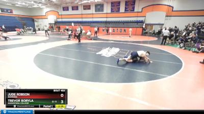 133 lbs Semifinal - Trevor Boryla, Augustana College vs Jude Robson, Roanoke