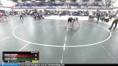 184 lbs Cons. Round 3 - Devin Rogers, Carthage College vs Colin O`Neill, Elmhurst University