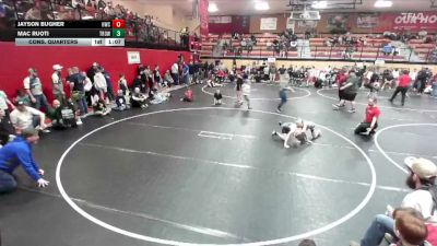 92 lbs Cons. Quarters - Jayson Bugher, Homedale Wrestling Club vs Mac Ruoti, Thunder Ridge Outlaws Wrestling Club