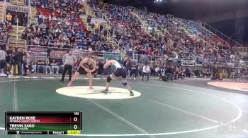 182 lbs Cons. Round 2 - Kayden Rose, Pembina County North vs Trevin Sago, Beulah-Hazen