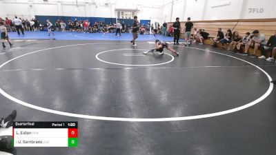 75 lbs Quarterfinal - Urias Sambrano, Wright Wrestling Academy vs Landon Eaton, Pacific Edge WC