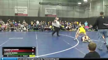 105 lbs Round 5 (6 Team) - Cannon Boren, Wyoming Gold vs Hayden Schafer, Iowa Blue