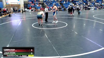 285 lbs Round 4 - Logan Fitzke, Kearney Catholic vs Corbin Puga, Norton Community