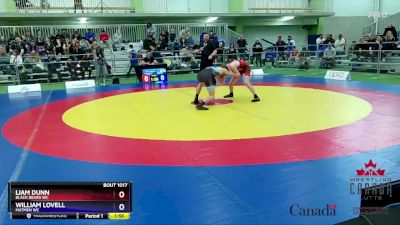 60kg Champ. Round 1 - Liam Dunn, Black Bears WC vs William Lovell, Matmen WC