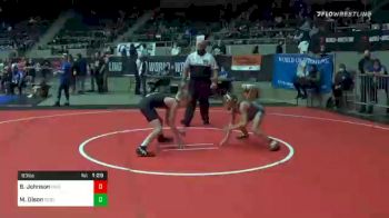 83 lbs Quarterfinal - Brock Johnson, Paola WC vs Michael Olson, Sebolt