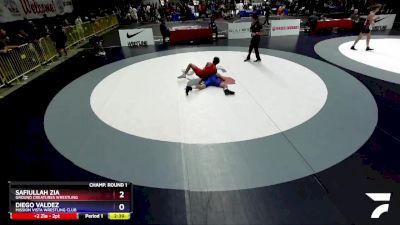 144 lbs Champ. Round 1 - Safiullah Zia, Ground Creatures Wrestling vs Diego Valdez, Mission Vista Wrestling Club