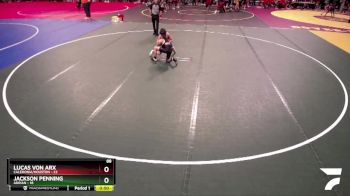 88 lbs Semis & 1st Wrestleback (8 Team) - Lucas Von Arx, Caledonia/Houston vs Jackson Penning, Adrian