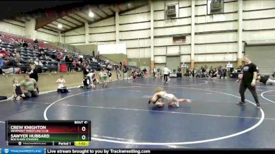 73 lbs Cons. Semi - Sawyer Hubbard, Box Elder Stingers vs Crew Knighton, Viewmont Wrestling Club