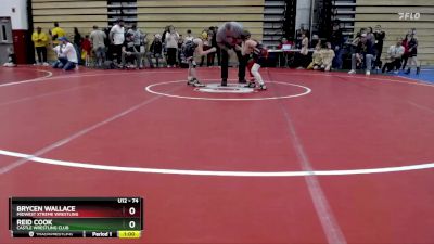 74 lbs Champ. Round 1 - Reid Cook, Castle Wrestling Club vs Brycen Wallace, Midwest Xtreme Wrestling