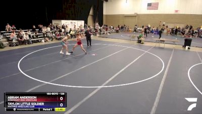 126 lbs Cons. Round 2 - Abram Anderson, Rosemount Irish Wrestling vs Taylon Little Soldier, Hastings Wrestling Club