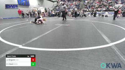 67 lbs Semifinal - Jack Kilgore, Eufaula Ironheads Wrestling Club vs Caroline Clark, Norman North