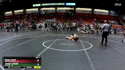 84 lbs Round 5 (8 Team) - Isaac Kruz, Empyre WC Gold vs Ayden Unger, Lake WC