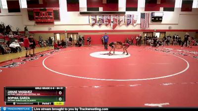 84-91 lbs Round 3 - Janae Vasquez, Victory Wrestling-Central WA vs Sophia Garza, Ascend Wrestling Academy