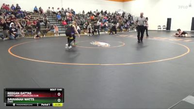 N-4 lbs Cons. Semi - Savannah Watts, LMWC vs Reegan Gattas, North Liberty Wrestling Club