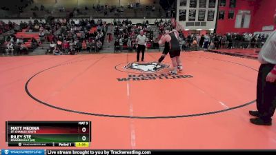 285 lbs Cons. Semi - Riley Ste, EDWARDVILLE (HS) vs Matt Medina, St. Charles (EAST)