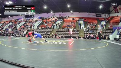 144 lbs Quarterfinals (8 Team) - Drew Brewer, Detroit Catholic Central HS vs Anthony Yuquilima, Romeo HS