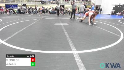 155 lbs Consi Of 4 - Cooper Hansen, Cowboy Wrestling Club vs Jonas Zeliff, Cleveland Takedown