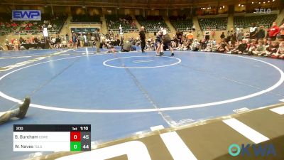 200 lbs Rr Rnd 1 - Bram Burcham, Coweta 12u vs Wilson Naves, Tulsa Mafia Boys