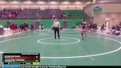 135 lbs Quarterfinals (8 Team) - Jahajah Banks, Jordan vs Liz Martinez, Greenbrier