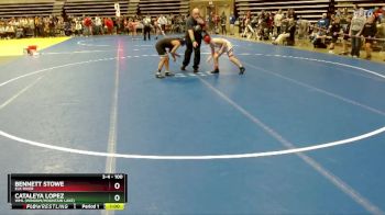 100 lbs Cons. Round 1 - Bennett Stowe, Elk River vs Cataleya Lopez, WML (Windom/Mountain Lake)