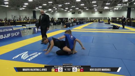 Neve Celeste Marshall vs Mharya Valentina C. Ayres 2026 Pan IBJJF Jiu-Jitsu No-Gi Championship