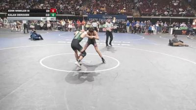 D 1 120 lbs Cons. Round 1 - Kalan Derouen, Slidell vs John Winkler III, Central - B.R.