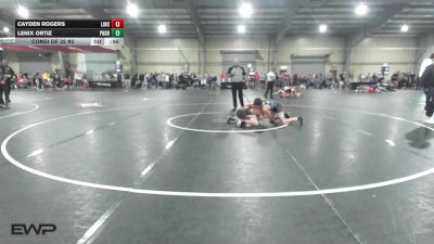 108 lbs Consi Of 32 #2 - Cayden Rogers, Lincolnway Wrestling Club vs Lenix Ortiz, Pounders WC