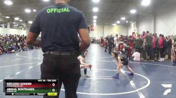 49 lbs Champ. Round 1 - Keeleigh Gonder, Edwardsburg WC vs Abigail Bontrager, Shores WC