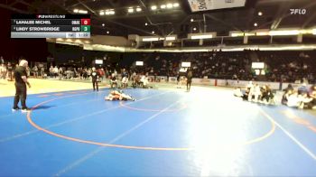 Girls 130 lbs Semifinal - Lindy Strowbridge, Rogers (Puyallup) (Girls) vs Lahalee Michel, Omak (Girls)